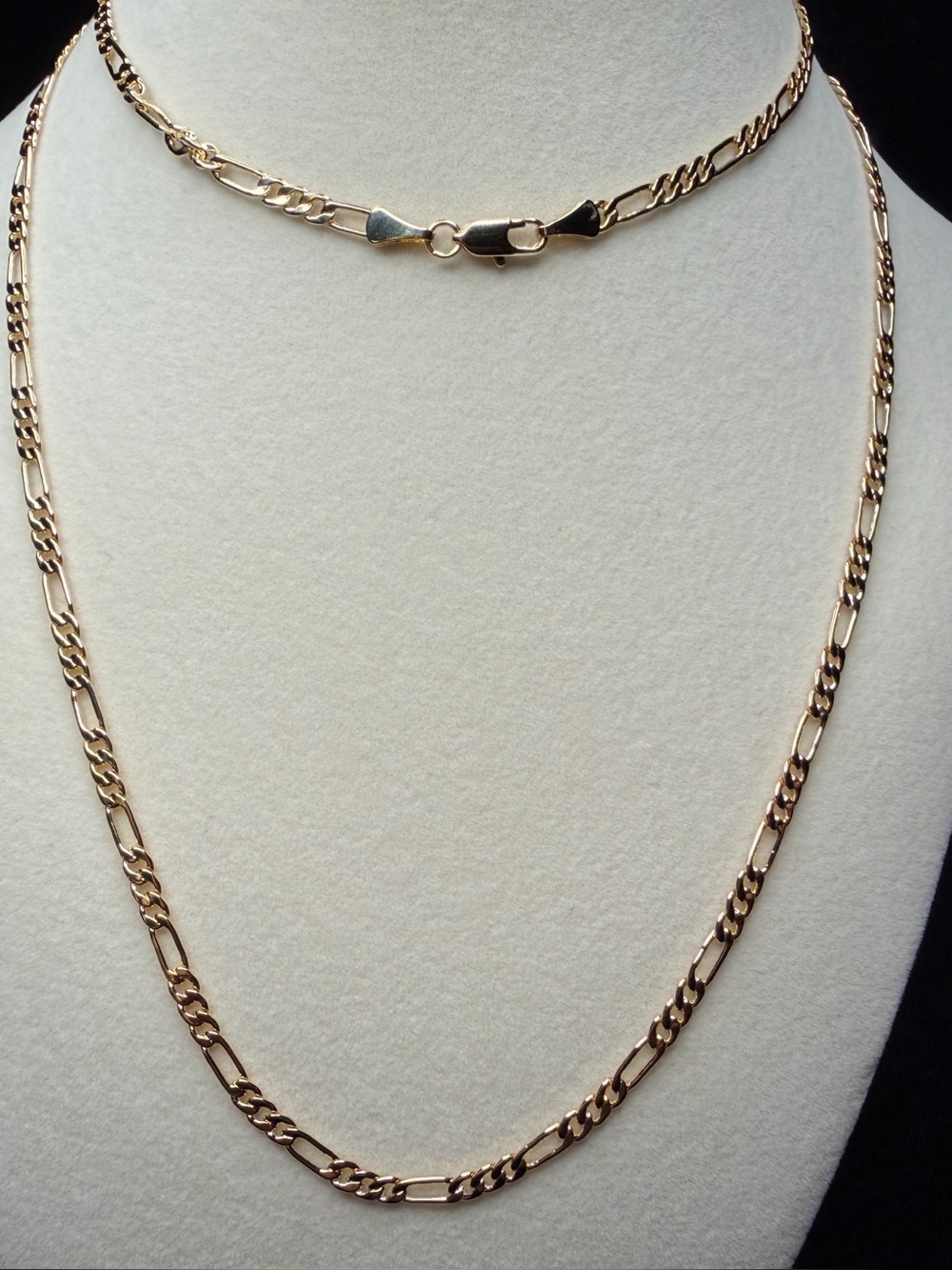 Figaro 30in 3.5MM 14K Stamped Premium Finish Necklace Brand New Never Worn